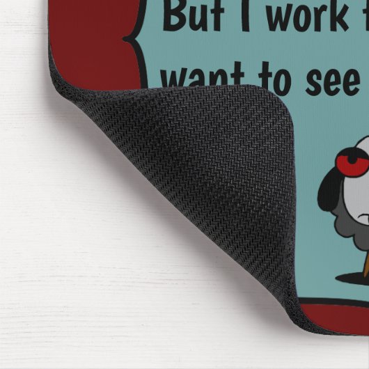 Shirley Sheep Funny Sarcasm Go To Hell Editable Mousepad (Ecke)