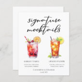 Shirley Temple Arnold Palmer Mocktails Menü (Vorne/Hinten)