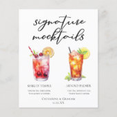 Shirley Temple Arnold Palmer Mocktails Menü (Vorderseite)