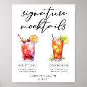 Shirley Temple Arnold Palmer Mocktails Menü Poster (Vorne)