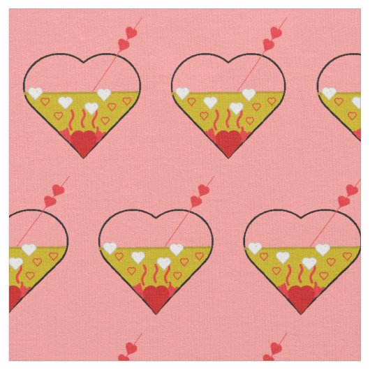 Shirley Temple-Herz Stoff (Nahaufnahme)