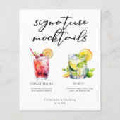 Shirley Temple Mojito Signature Mocktails Menü (Vorderseite)