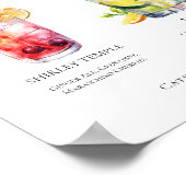 Shirley Temple Mojito Signature Mocktails Menü Poster (Ecke)
