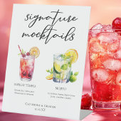 Shirley Temple Mojito Signature Mocktails Menü Sockelschild