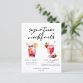 Shirley Temple Strawberry Daiquiri Mocktails Menü (Stehend Vorderseite)