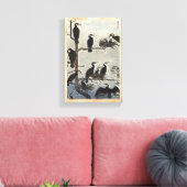 Shiro Kasamatsu Ansammlung Cormorants ukiyo-e Leinwanddruck (Insitu (Wohnzimmer))