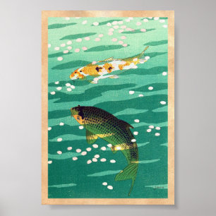 Shiro Kasamatsu Karp Koi Fischteich-Japanerkunst Poster