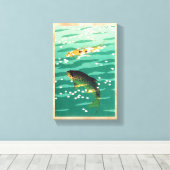 Shiro Kasamatsu Karp Koi Fischteich japanese Art Leinwanddruck (Insitu (Holzboden))