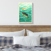 Shiro Kasamatsu Karp Koi Fischteich japanese Art Leinwanddruck (Insitu (Schlafzimmer))
