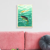 Shiro Kasamatsu Karp Koi Fischteich japanese Art Leinwanddruck (Insitu (Wohnzimmer))