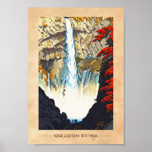 Shiro Kasamatsu Kegon Wasserfall an Nikko hanga Poster