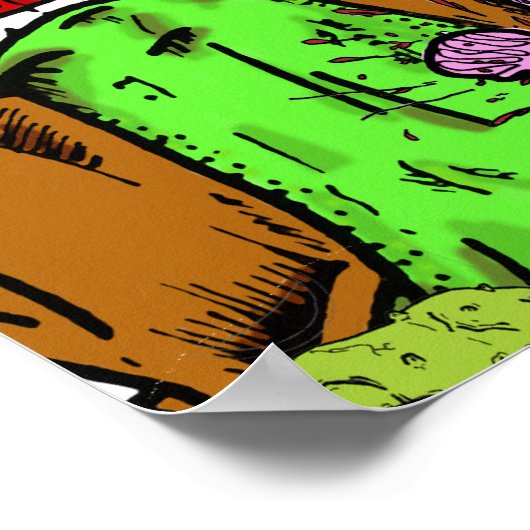 Shiroi Usagi Leinwand Poster (Ecke)