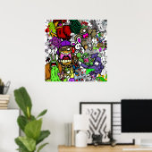 Shiroi Usagi Leinwand Poster (Heimbüro)