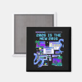 Shirt 2016 Vaporwave Pixel Computer Ästhetik Magnet (Vorderseite/Rückseite)