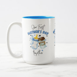 Shirt 2025 /Blue Classic Wight Zweifarbige Tasse