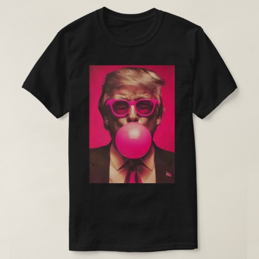 Shirt 2025 Funny Cool Donald Trump Pink Bubble Gum (Design vorne)
