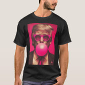Shirt 2025 Funny Cool Donald Trump Pink Bubble Gum (Vorderseite)