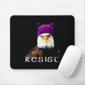 Shirt-Adler mit rosa Strick-Hut für Solid Mousepad (Mit Mouse)