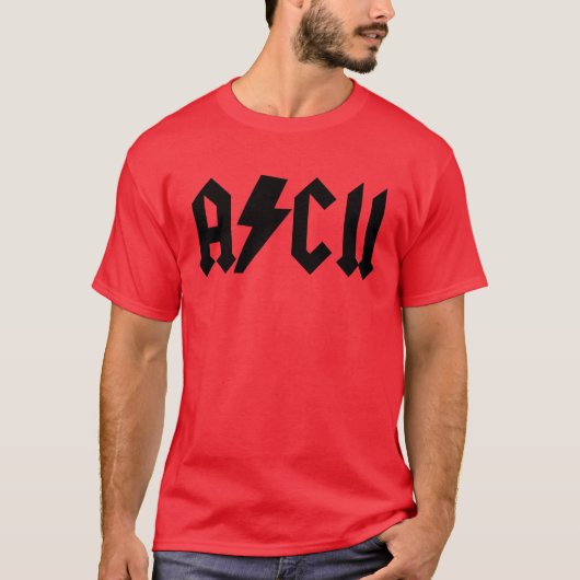 Shirt ASCII AC/DC (Vorderseite)