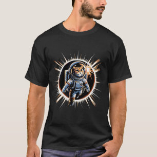 Shirt Astronaut Katze Totale Sonnenfinsternis