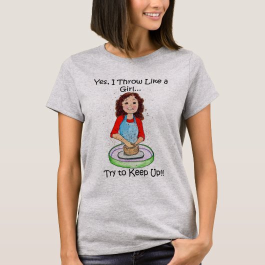 Shirt aus Keramik wie ein Mädchen (Vorderseite)