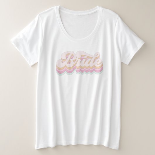 Shirt Bachelorette, T - Shirt Bride, Retro, Trendy (Design vorne)