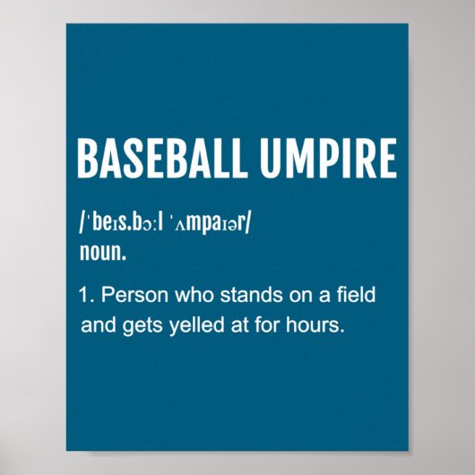 Shirt Baseball Schiedsrichter Definition 2 Poster (Vorne)
