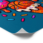 Shirt Basketball Eiscreme Tropf 67 Poster (Ecke)