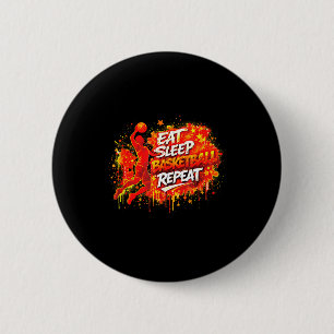 Shirt Basketball Essen Schlaf Gewinnen Wiederholen Button