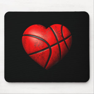 Shirt Basketball Herzform Valentinstag Mousepad