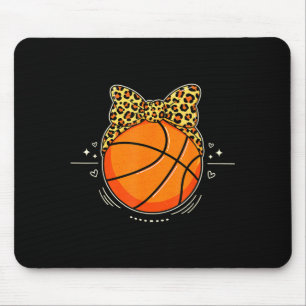 Shirt Basketball Leopard Gepard Schleife Weiblich Mousepad