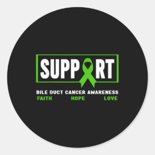 Shirt "Bile Duct Cancer" - Unterstützung von Bile Runder Aufkleber