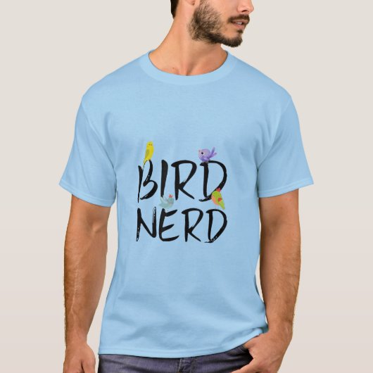 Shirt "Bird Nerd", Vogelfreund (Vorderseite)