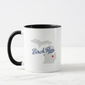 Shirt Birken-Laufmichigans MI Tasse (Links)
