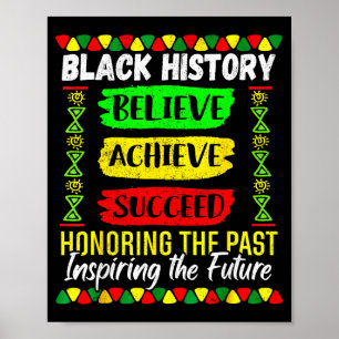 Shirt Black History Month Glaube Erreichen Poster