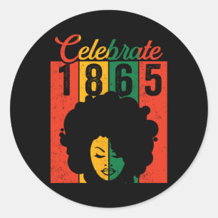 Shirt Black Women feiert 1865 Indepe Runder Aufkleber