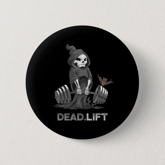 Shirt-Bodybuilder Powerlift-Funn für Todestote Button (Vorderseite)