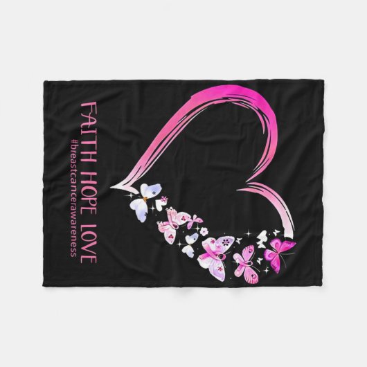 Shirt Brustkrebs1 Fleecedecke (Vorderseite (Horizontal))