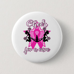 Shirt Brustkrebs rosa Ribbon Cheerleader Button