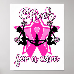 Shirt Brustkrebs rosa Ribbon Cheerleader Poster