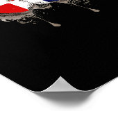 Shirt Butterfly Graphic der Dominikanischen Republ Poster (Ecke)