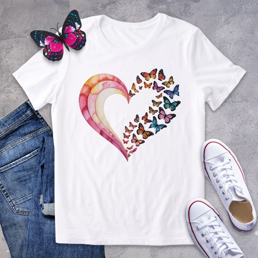 Shirt Butterfly Herz