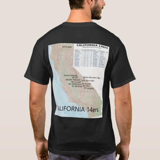 Shirt CA 14ers - Art #2 (Rückseite)