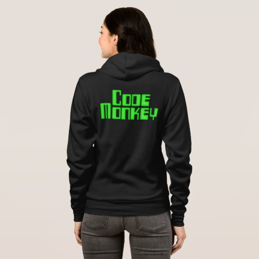 Shirt "Code-Affe" (Backprint) (Schwarz voll)