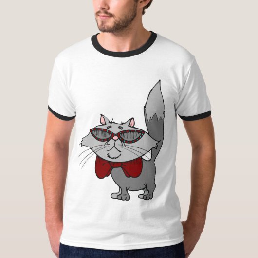Shirt - coole Katze (Vorderseite)