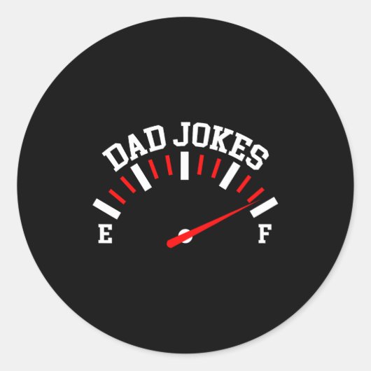 Shirt Dad Jokes Full Meter Funny Father’s Day Gift Runder Aufkleber (Vorderseite)