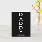 Shirt Daddy Est 2025 New Dad Baby Reveal Gift Tee Karte (Gelbe Blume)