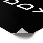 Shirt Daddy Est 2025 New Dad Baby Reveal Gift Tee  Poster (Ecke)