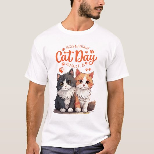 Shirt Das Leben ist besser mit Katzen (Vorderseite)