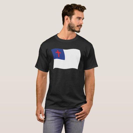 Shirt der christlichen Religionsflagge (Vorne ganz)